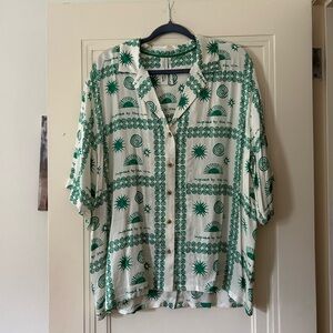 Anthropologie OVERSIZED split back beach top!!